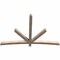 Ekena Millwork Alberta Smooth Timber Gable Bracket, Douglas Fir, 84"W x 56"H x 3 1/2"D x 3 1/2"F, 16/12 Pitch GBW084X56X0404ALB00SDF - alternate 4